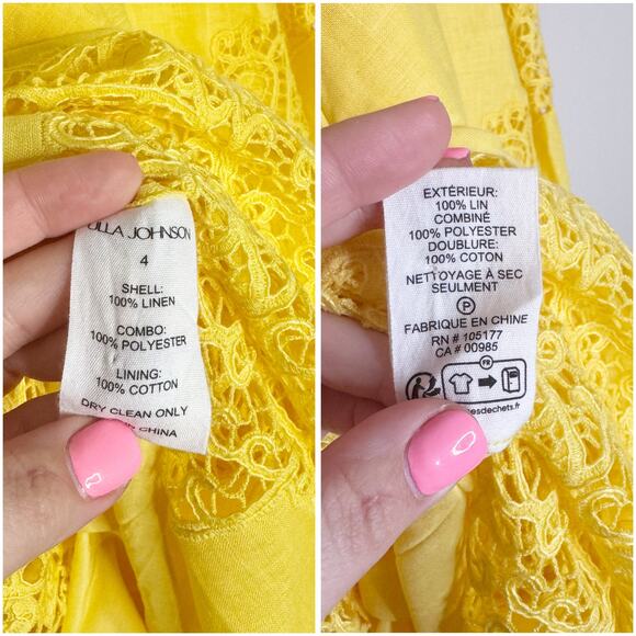 Ulla Johnson Evangeline Linen Embroidered Cami Long Maxi Dress 4 / Small - Picture 7 of 8